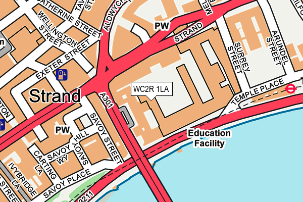WC2R 1LA map - OS OpenMap – Local (Ordnance Survey)