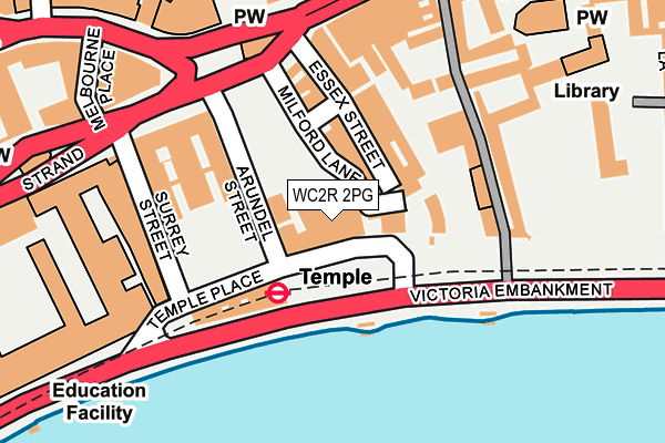 WC2R 2PG map - OS OpenMap – Local (Ordnance Survey)