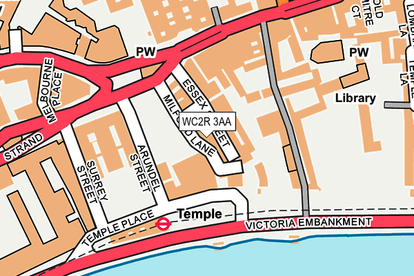 WC2R 3AA map - OS OpenMap – Local (Ordnance Survey)