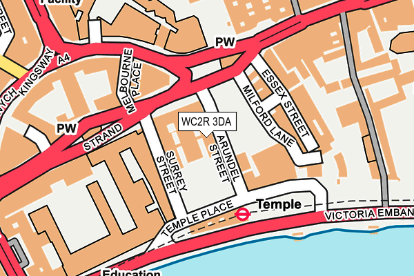 WC2R 3DA map - OS OpenMap – Local (Ordnance Survey)