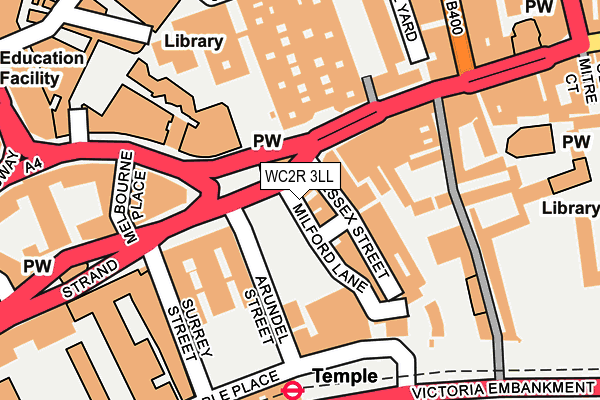 WC2R 3LL map - OS OpenMap – Local (Ordnance Survey)