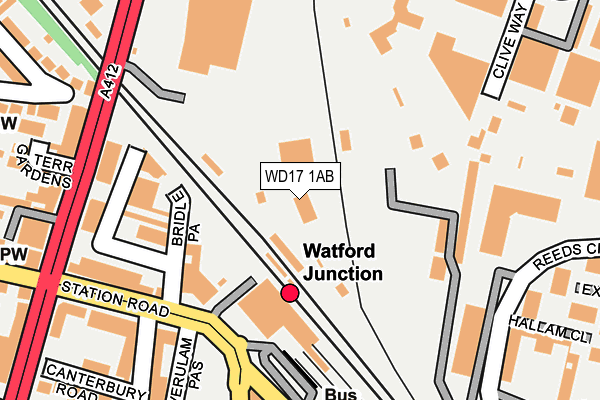 WD17 1AB map - OS OpenMap – Local (Ordnance Survey)