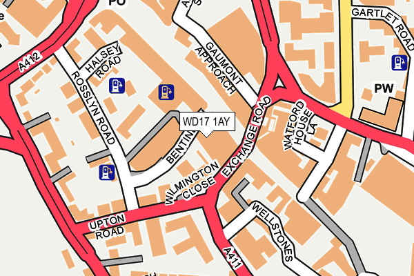 WD17 1AY map - OS OpenMap – Local (Ordnance Survey)