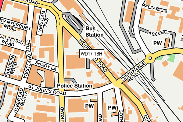 WD17 1BH map - OS OpenMap – Local (Ordnance Survey)