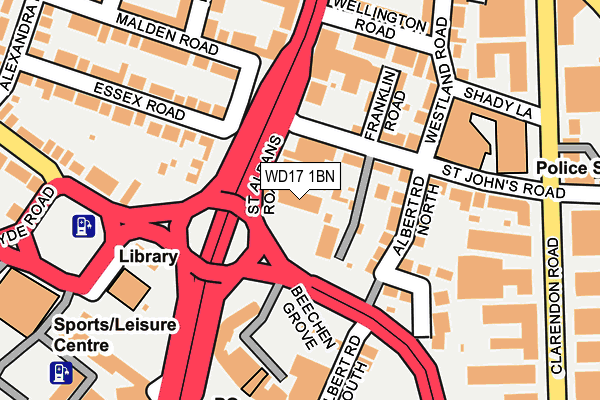 WD17 1BN map - OS OpenMap – Local (Ordnance Survey)