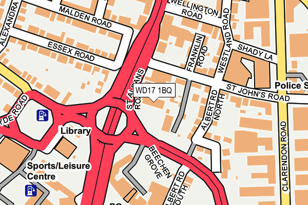 WD17 1BQ map - OS OpenMap – Local (Ordnance Survey)