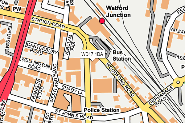 WD17 1DA map - OS OpenMap – Local (Ordnance Survey)