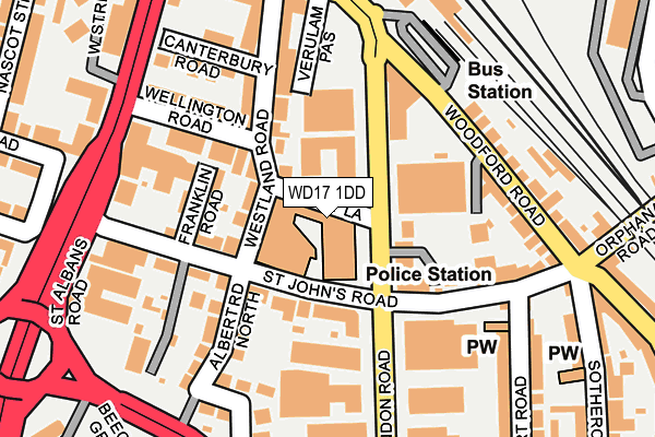 WD17 1DD map - OS OpenMap – Local (Ordnance Survey)