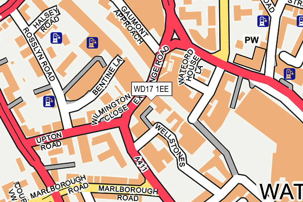 WD17 1EE map - OS OpenMap – Local (Ordnance Survey)