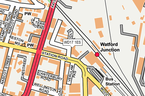 WD17 1ES map - OS OpenMap – Local (Ordnance Survey)