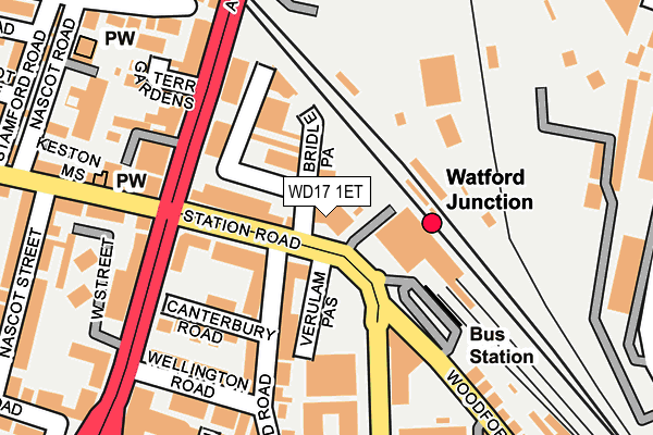 WD17 1ET map - OS OpenMap – Local (Ordnance Survey)