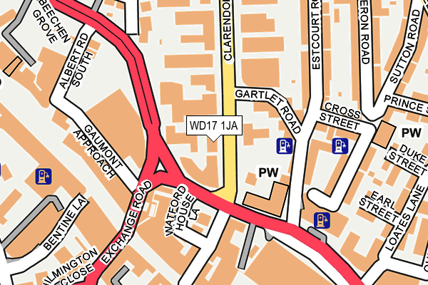 WD17 1JA map - OS OpenMap – Local (Ordnance Survey)