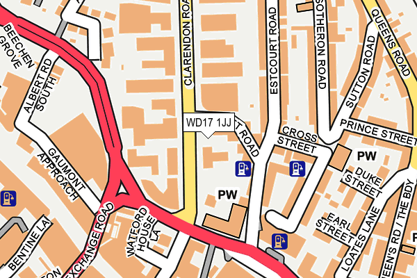 WD17 1JJ map - OS OpenMap – Local (Ordnance Survey)