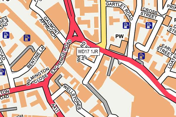 WD17 1JR map - OS OpenMap – Local (Ordnance Survey)