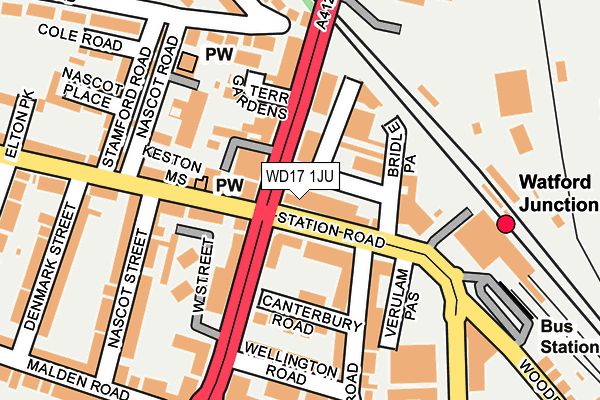 WD17 1JU map - OS OpenMap – Local (Ordnance Survey)