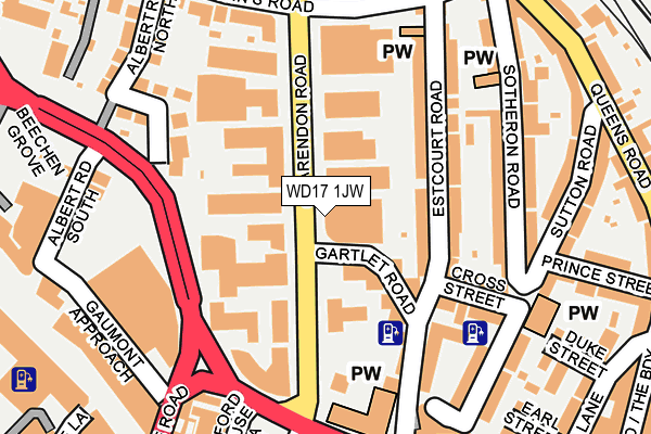 WD17 1JW map - OS OpenMap – Local (Ordnance Survey)