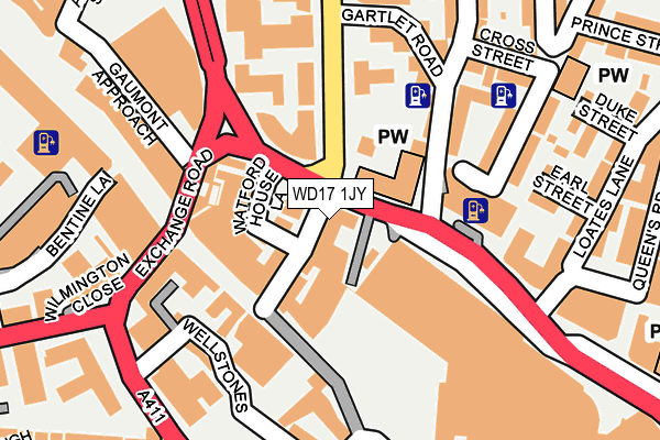 WD17 1JY map - OS OpenMap – Local (Ordnance Survey)