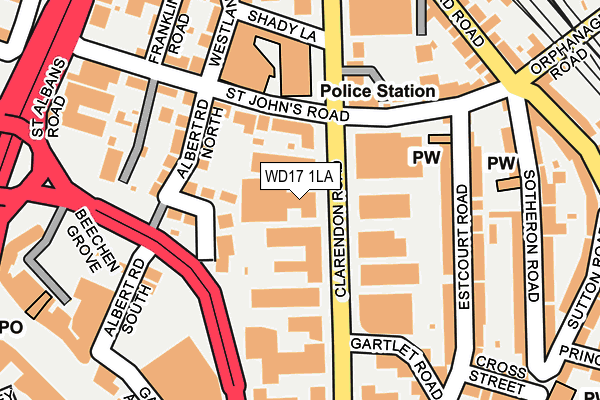 WD17 1LA map - OS OpenMap – Local (Ordnance Survey)