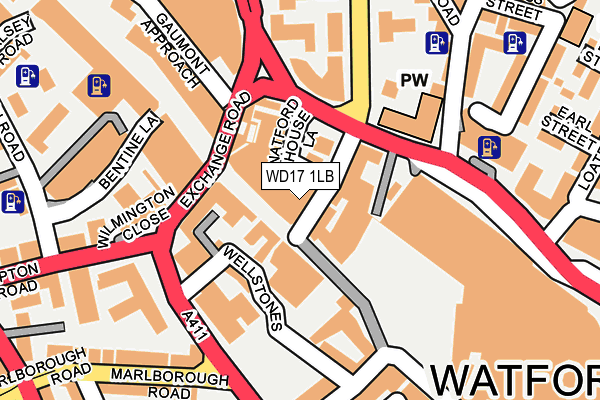 WD17 1LB map - OS OpenMap – Local (Ordnance Survey)