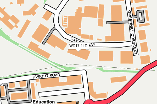 WD17 1LD map - OS OpenMap – Local (Ordnance Survey)
