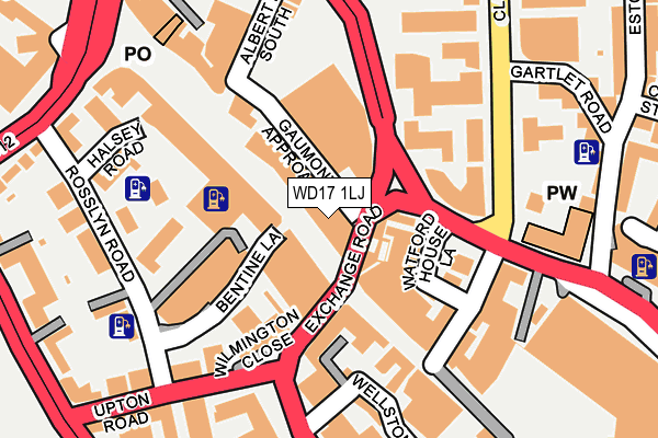 WD17 1LJ map - OS OpenMap – Local (Ordnance Survey)