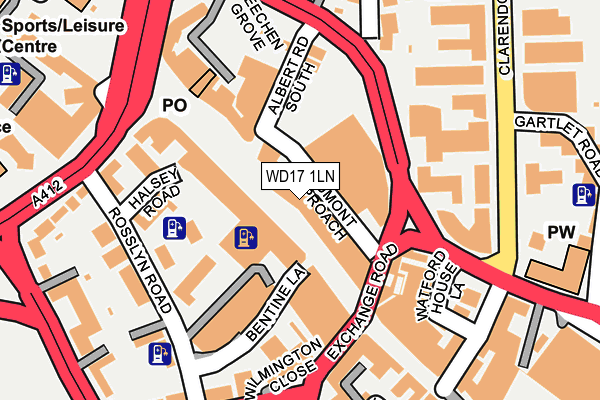 WD17 1LN map - OS OpenMap – Local (Ordnance Survey)