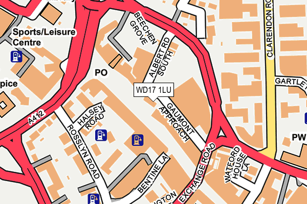 WD17 1LU map - OS OpenMap – Local (Ordnance Survey)