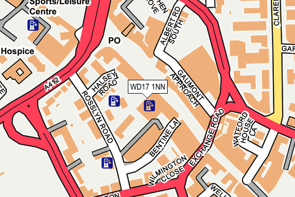 WD17 1NN map - OS OpenMap – Local (Ordnance Survey)