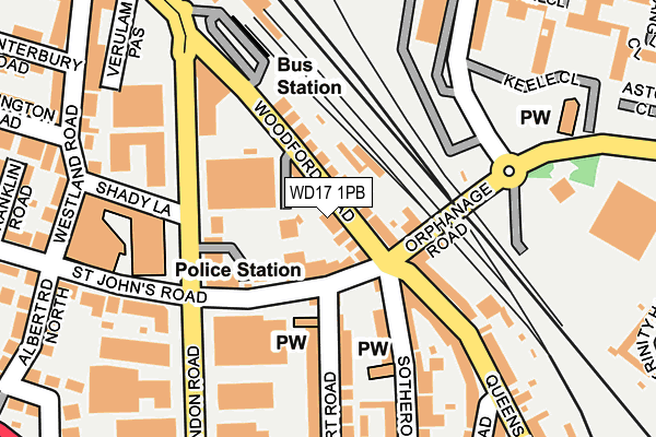 WD17 1PB map - OS OpenMap – Local (Ordnance Survey)