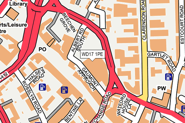 WD17 1PE map - OS OpenMap – Local (Ordnance Survey)