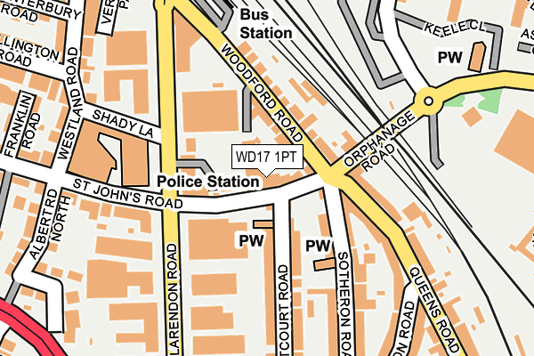 WD17 1PT map - OS OpenMap – Local (Ordnance Survey)