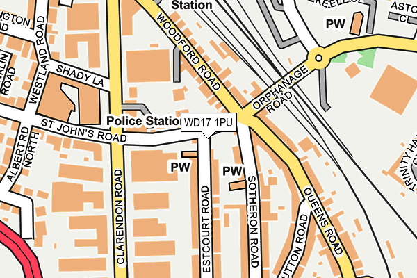 WD17 1PU map - OS OpenMap – Local (Ordnance Survey)