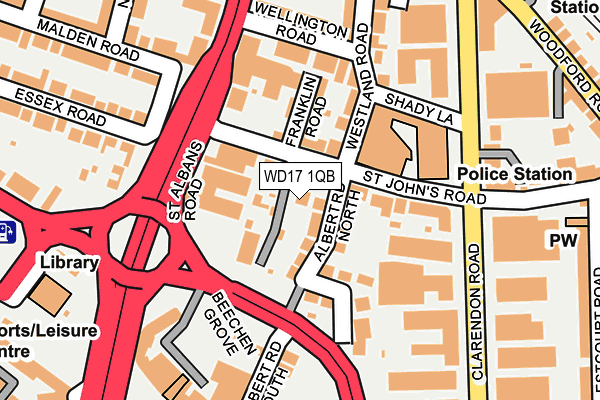 WD17 1QB map - OS OpenMap – Local (Ordnance Survey)