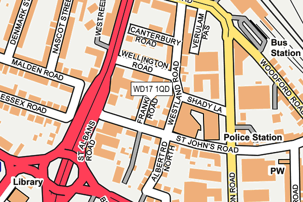WD17 1QD map - OS OpenMap – Local (Ordnance Survey)
