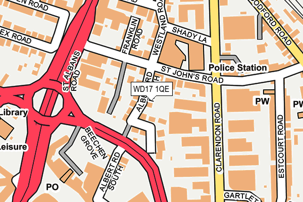 WD17 1QE map - OS OpenMap – Local (Ordnance Survey)