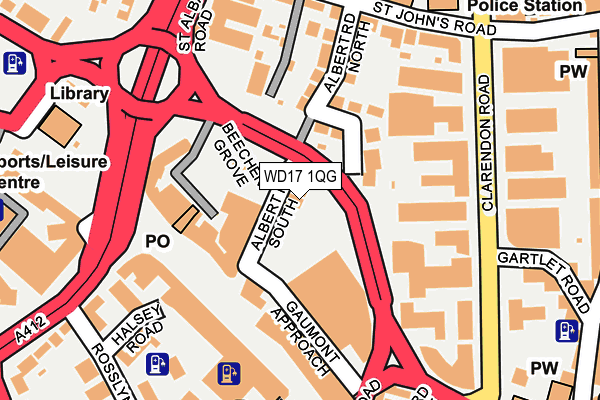 WD17 1QG map - OS OpenMap – Local (Ordnance Survey)