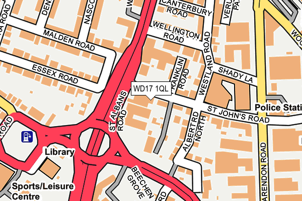 WD17 1QL map - OS OpenMap – Local (Ordnance Survey)