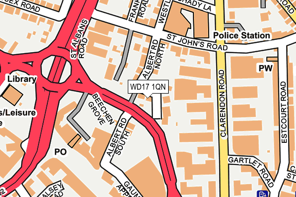WD17 1QN map - OS OpenMap – Local (Ordnance Survey)