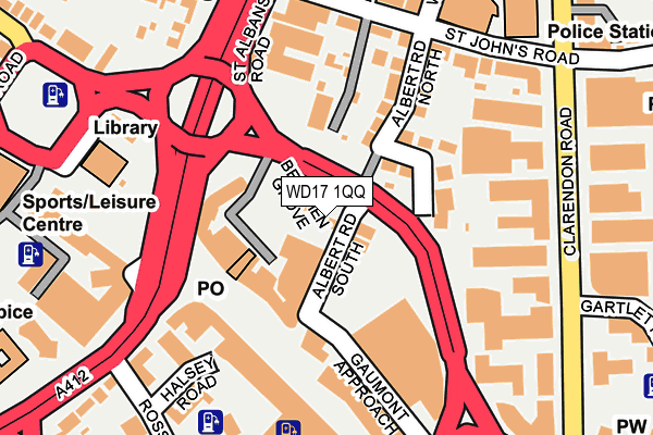 WD17 1QQ map - OS OpenMap – Local (Ordnance Survey)