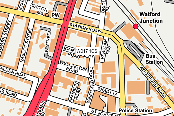 WD17 1QS map - OS OpenMap – Local (Ordnance Survey)