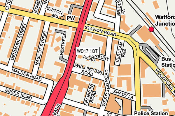 WD17 1QT map - OS OpenMap – Local (Ordnance Survey)