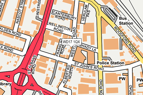 WD17 1QX map - OS OpenMap – Local (Ordnance Survey)