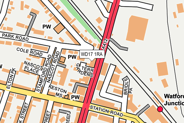 WD17 1RA map - OS OpenMap – Local (Ordnance Survey)