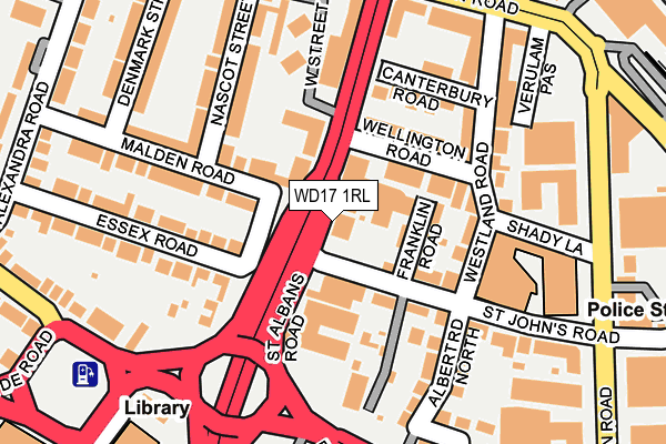 WD17 1RL map - OS OpenMap – Local (Ordnance Survey)