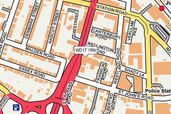 WD17 1RN map - OS OpenMap – Local (Ordnance Survey)