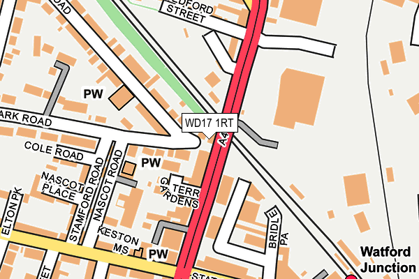 WD17 1RT map - OS OpenMap – Local (Ordnance Survey)