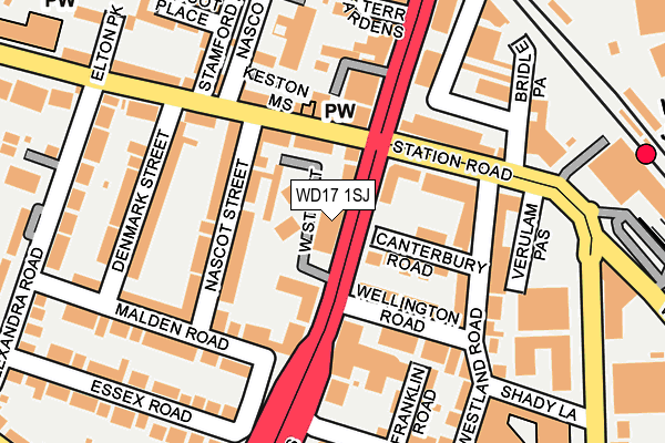 WD17 1SJ map - OS OpenMap – Local (Ordnance Survey)