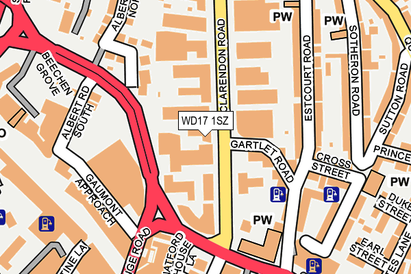 WD17 1SZ map - OS OpenMap – Local (Ordnance Survey)