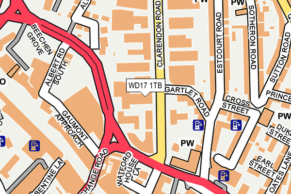 WD17 1TB map - OS OpenMap – Local (Ordnance Survey)