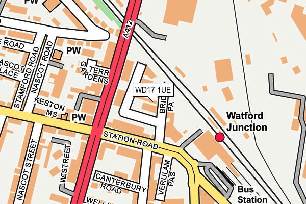 WD17 1UE map - OS OpenMap – Local (Ordnance Survey)